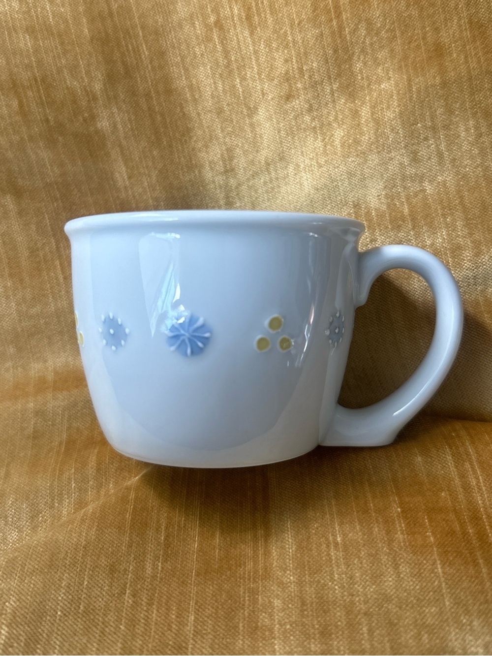 Hakusan Japan Porcelain Tea Mug with Hand-Painted Floral Accents